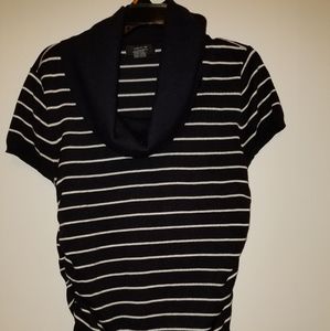 Navy and white sweater